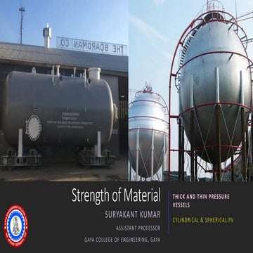 Thin Pressure vessels
