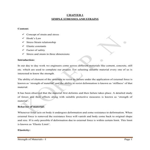 Strength of materials_I
