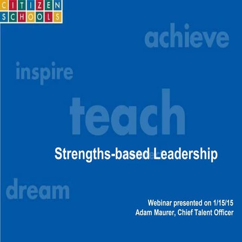 Strengths-based Leadership