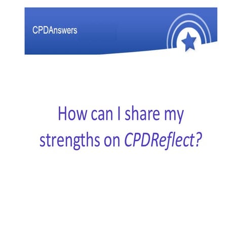 Strengths In CPDReflect