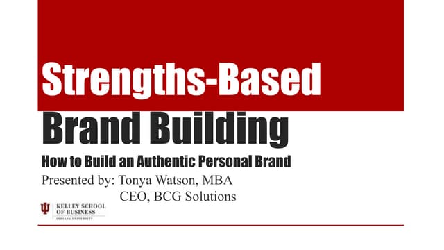 Strengths Based Brand Building Slideshare
