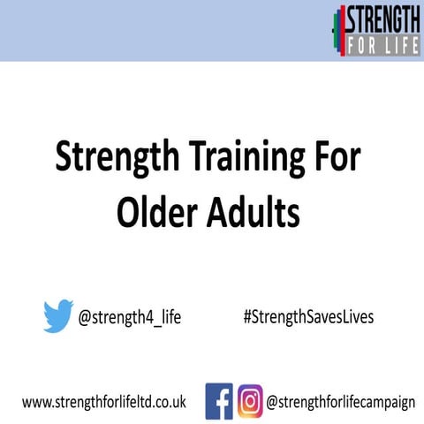 Strength Training For Older Adults