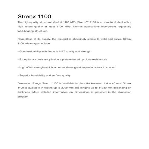 Strenx 1100 | PDF