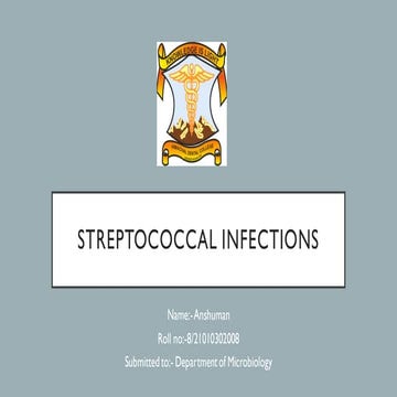 Streptococcal infections , Streptococcus | PDF