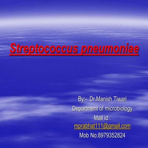 Streptococcus pneumoniae