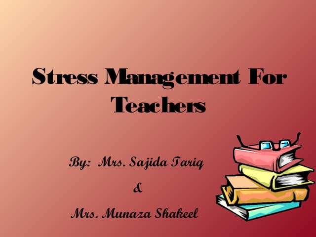 Stress Management for teachers
