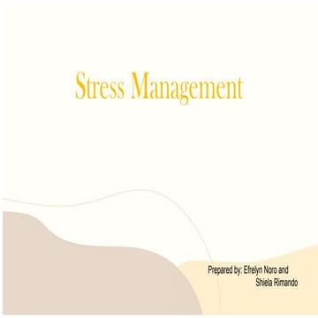 What is Stress and how you can mage it. ppt