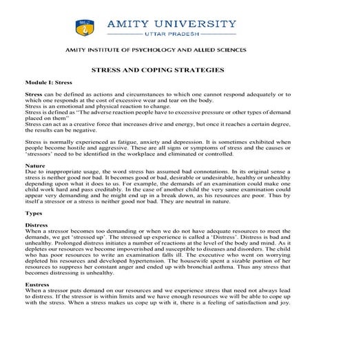 Stress and-coping-notes