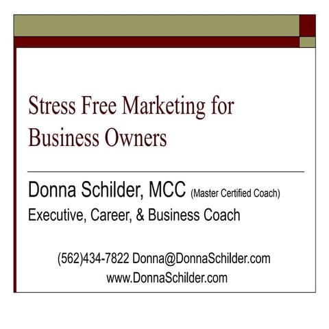 Stress-Free Marketing for Business Owners