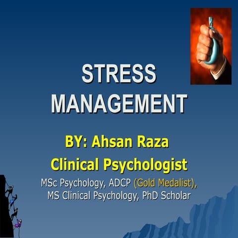 STRESS MANAGEMENT & ITS COPING STRATEGIES