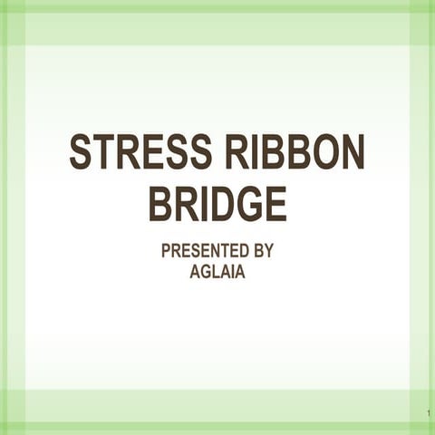 Stress ribbon-bridges