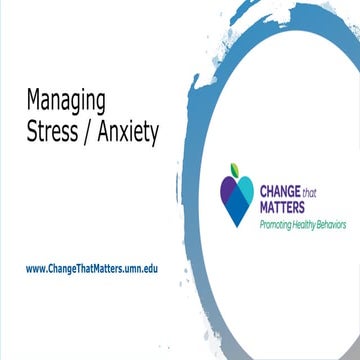 managing stress and anxiety powerpoint slides | PPTX