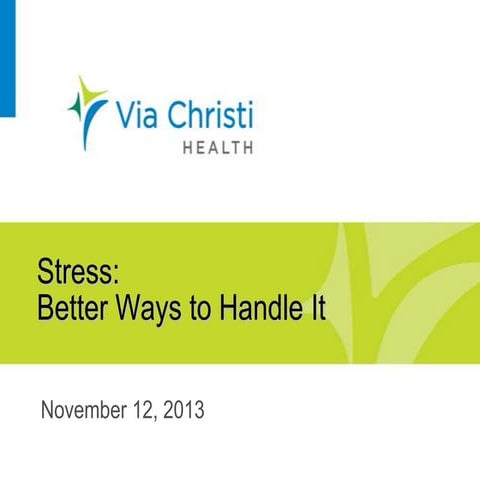 Better ways to handle stress