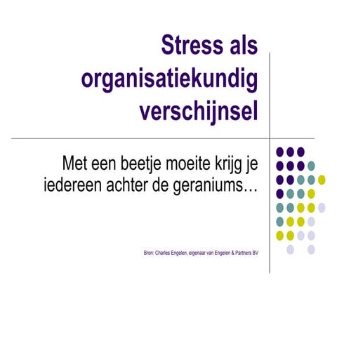 Stress Als Organisatiekundig Verschijnsel