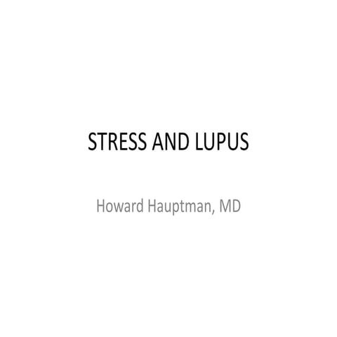 Stress and lupus