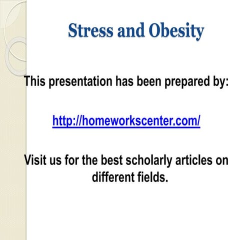 Stress and obesity