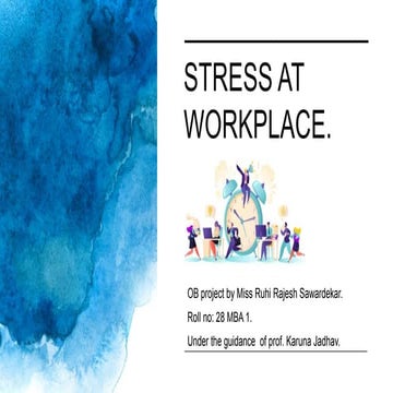 How To Manage Stress at Workplace - Ways | PPT