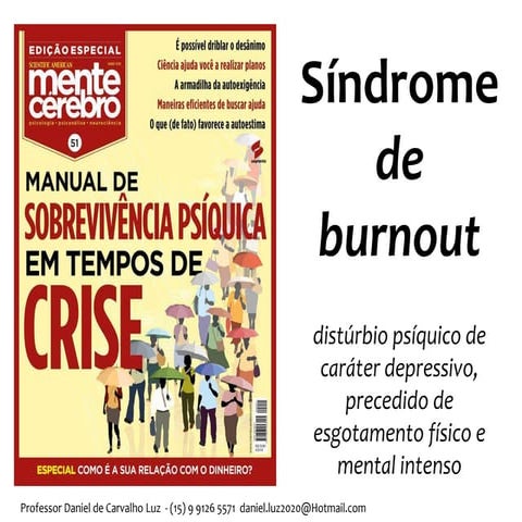 Sindrome de Burnout - Aula Escola Biblica