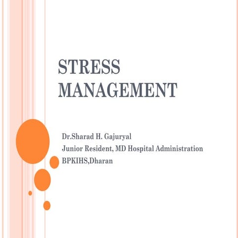 Stress management | PPTX