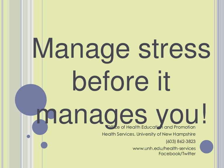 Stress And The Stress Management