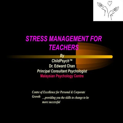 Stress management for teachers