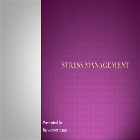 Stress management ppt