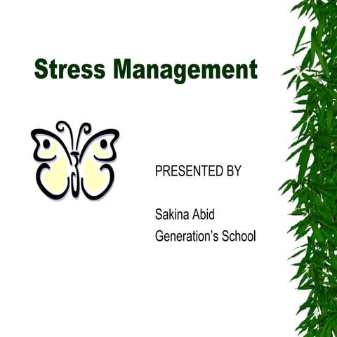 Stress management Training presentation | PPTX