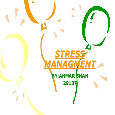 Stress managment by fizza shaikh