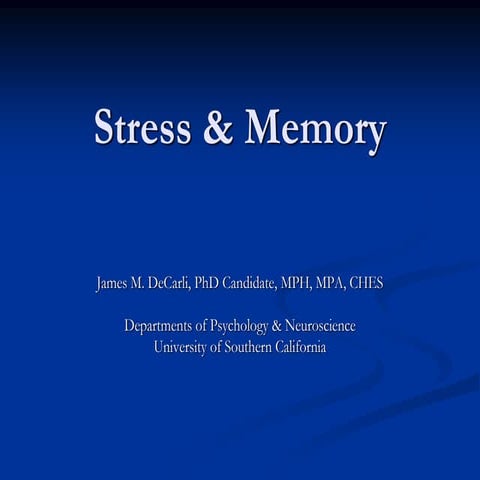 Stress &amp; Memory
