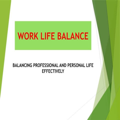 work life balance | PPT