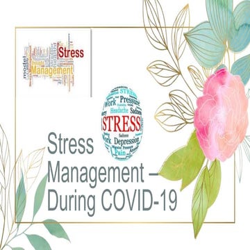 Stress Management during Covid-19