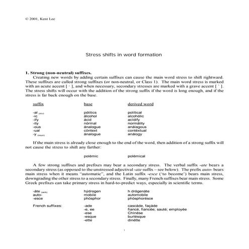 Stress Shifts Alt | PDF