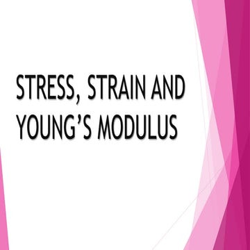 Stress, strain and young’s modulus