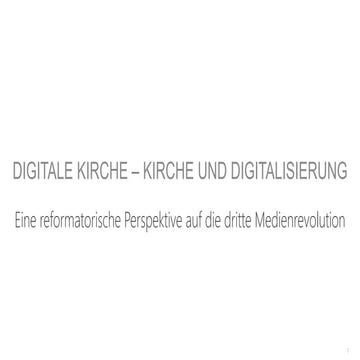 Kirche und Digitalisierung