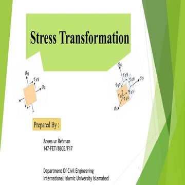 Stress transformation and Mohr Circle