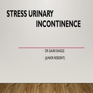 Stress urinary incontinence | PDF
