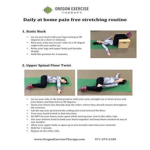 Stretches to do at home to be pain free | PDF
