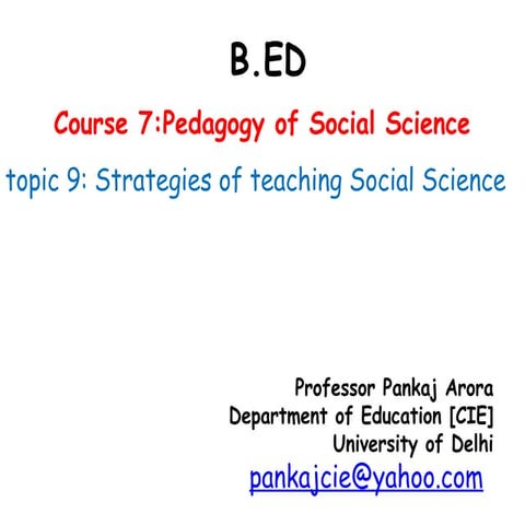 Teaching approachs of Social Science.ppt