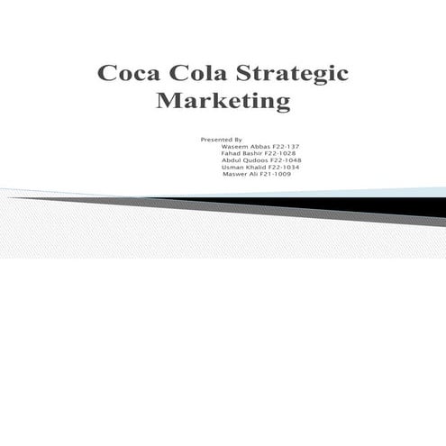 Coca Cola Branding Strategy and strategic marketing plan