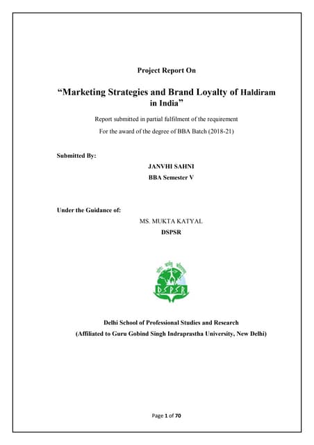 Project report on customer satisfaction | DOCX