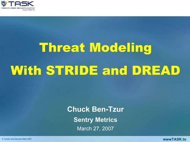 STRIDE And DREAD