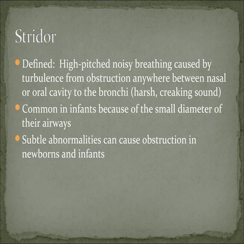 Stridor Presentation