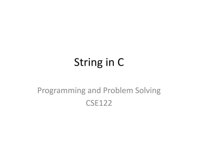 String | PPT