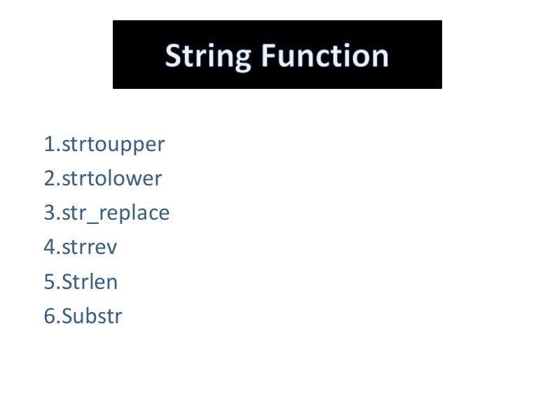 String function