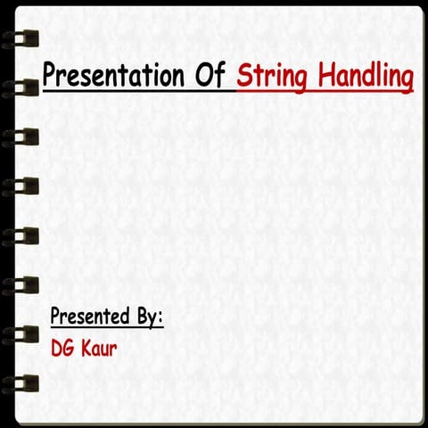 String handling in_java | PPTX