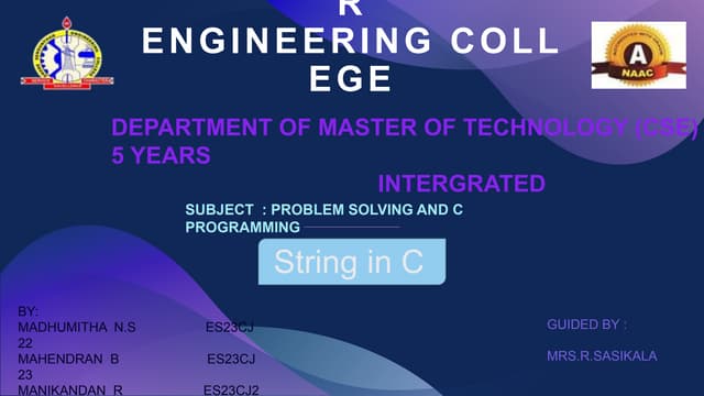 String in c in erode SENGUNTHAR engineering .pptx