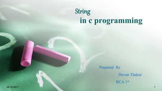 String functions in C | PPT