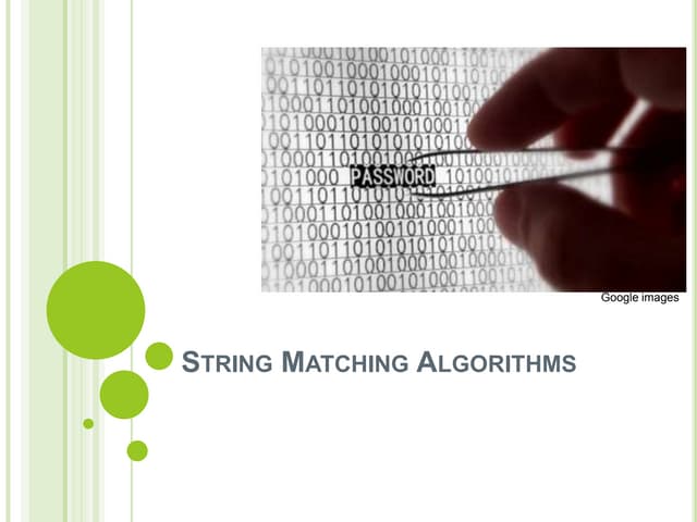 String matching algorithms