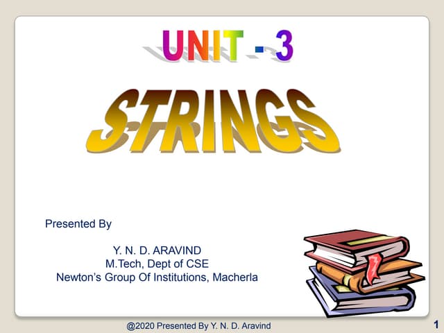 Strings IN C | PPT