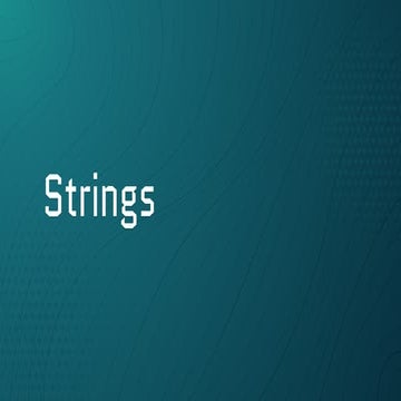 Strings | PPTX